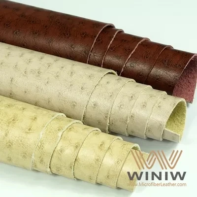 Affordable And Fast Shipping Faux Ostrich Leather Upholstery Fabric Used in Shoes Handbags